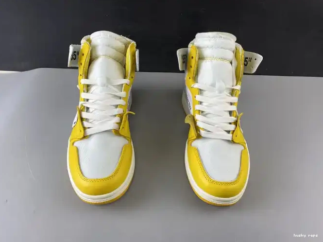 Cheap Husky x Dark Powder Off-White AQ0818-149 NRG White Yellow-Cone 1 Jordan Air 0620
